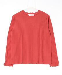 ロングスリーブ リブカットソー