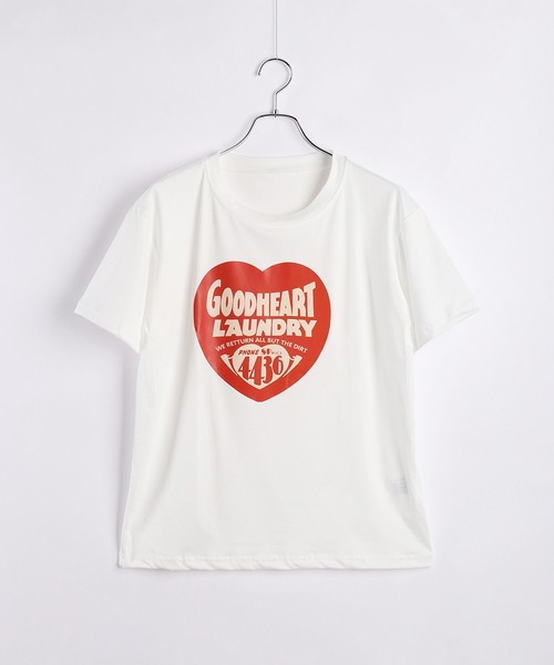 WESTSEA(ウエストシー)の「ハートモチーフ プリント ビッグ 半袖Tシャツ(Tシャツ/カットソー・レディース・ホワイト/ブラック・M/L/XL)」の18枚目の写真