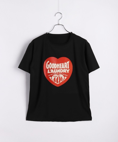 WESTSEA(ウエストシー)の「ハートモチーフ プリント ビッグ 半袖Tシャツ(Tシャツ/カットソー・レディース・ホワイト/ブラック・M/L/XL)」の14枚目の写真