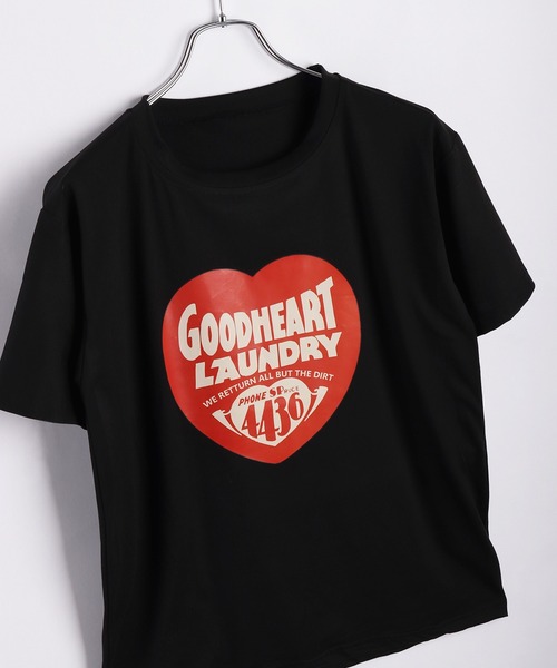 WESTSEA(ウエストシー)の「ハートモチーフ プリント ビッグ 半袖Tシャツ(Tシャツ/カットソー・レディース・ホワイト/ブラック・M/L/XL)」の12枚目の写真