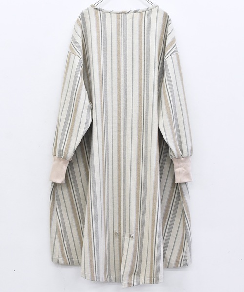 STOF（ストフ）の「STRIPE MODS ONE-PIECE（ワンピース・メンズ・ブラック/ナチュラル・FREE）」の12枚目の写真