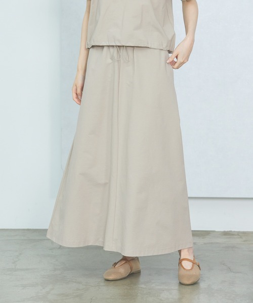 LAKOLE（ラコレ）の「【セットアップ対応・多機能付き】カットドロストスカート / 329616（スカート・レディース・グレー/ブラック/カーキ/グレイッシュベージュ/ブラウン・FREE）」の4枚目の写真