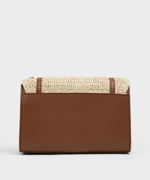 CHARLES & KEITH(チャールズ & キース)の「Shalia シャリア ラフィアウーブンチェーンストラップショルダーバッグ(ショルダーバッグ・レディース・ベージュ系その他3・S)」の5枚目の写真