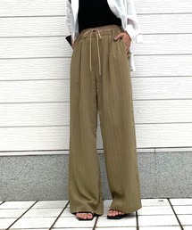 Q | ストライプイージーパンツ(その他パンツ)