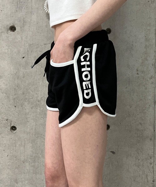 GLAMOROUS JANE（グラマラスジェーン）の「ミニ裏毛サイドロゴ配色パイピングショートパンツ（スウェットパンツ・レディース・ブラック/ミント/杢グレー・M/L）」の22枚目の写真