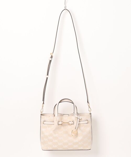MICHAEL KORS(マイケルコース)の「CARSON センタージップ サッチェル スモール - MKシグネチャー(ハンドバッグ・レディース・ベージュ系・FREE)」の7枚目の写真