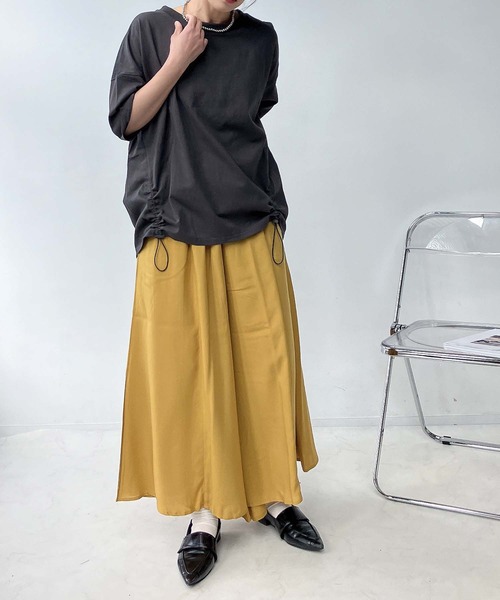 AS KNOW AS plus(アズノゥアズプラス)の「●ウエストゴム ゆったり楽ちん さらりとガウチョパンツ(その他パンツ・レディース・モカ/イエロー/ブラック/カーキ/ターコイズブルー・FREE)」の9枚目の写真