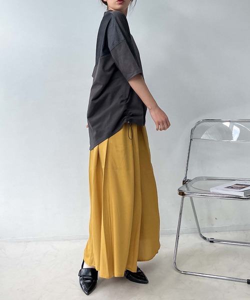 AS KNOW AS plus(アズノゥアズプラス)の「●ウエストゴム ゆったり楽ちん さらりとガウチョパンツ(その他パンツ・レディース・モカ/イエロー/ブラック/カーキ/ターコイズブルー・FREE)」の10枚目の写真