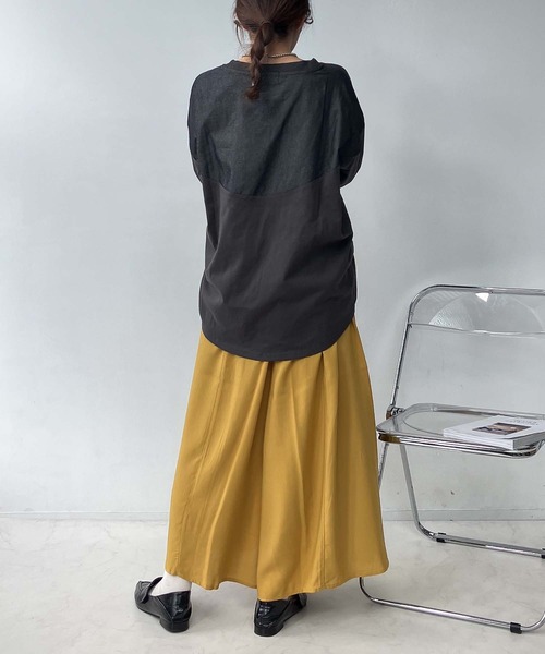 AS KNOW AS plus(アズノゥアズプラス)の「●ウエストゴム ゆったり楽ちん さらりとガウチョパンツ(その他パンツ・レディース・モカ/イエロー/ブラック/カーキ/ターコイズブルー・FREE)」の12枚目の写真