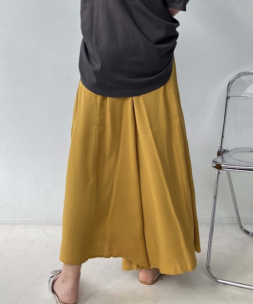 AS KNOW AS plus(アズノゥアズプラス)の「●ウエストゴム ゆったり楽ちん さらりとガウチョパンツ(その他パンツ・レディース・モカ/イエロー/ブラック/カーキ/ターコイズブルー・FREE)」の8枚目の写真