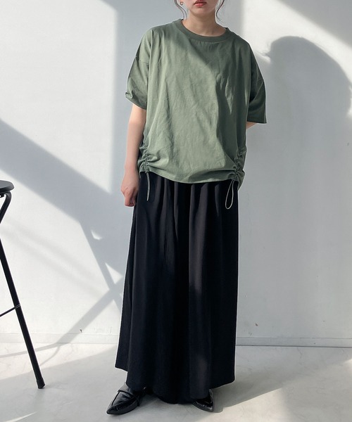 AS KNOW AS plus(アズノゥアズプラス)の「●ウエストゴム ゆったり楽ちん さらりとガウチョパンツ(その他パンツ・レディース・モカ/イエロー/ブラック/カーキ/ターコイズブルー・FREE)」の20枚目の写真