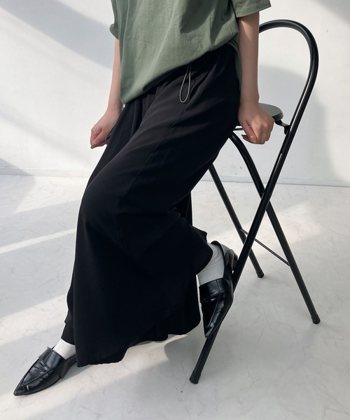 AS KNOW AS plus(アズノゥアズプラス)の「●ウエストゴム ゆったり楽ちん さらりとガウチョパンツ(その他パンツ・レディース・モカ/イエロー/ブラック/カーキ/ターコイズブルー・FREE)」の17枚目の写真