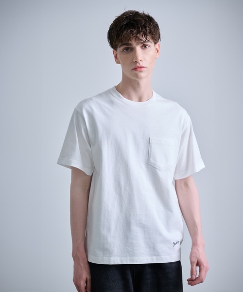 NUMBER (N)INE（ナンバーナイン）の「【NUMBER(N)INE/ナンバーナイン】BASIC HEM PRINTED POCKET T-SHIRT / ベーシック ワンポイント ロゴプリント ポケット Tシャツ（Tシャツ/カットソー・メンズ・ブラック/ホワイト/チャコールグレー・M/L/XL）」の2枚目の写真