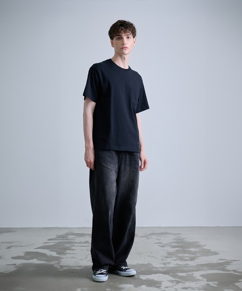 NUMBER (N)INE（ナンバーナイン）の「【NUMBER(N)INE/ナンバーナイン】BASIC HEM PRINTED POCKET T-SHIRT / ベーシック ワンポイント ロゴプリント ポケット Tシャツ（Tシャツ/カットソー・メンズ・ブラック/ホワイト/チャコールグレー・M/L/XL）」の20枚目の写真