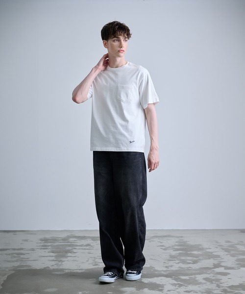 NUMBER (N)INE（ナンバーナイン）の「【NUMBER(N)INE/ナンバーナイン】BASIC HEM PRINTED POCKET T-SHIRT / ベーシック ワンポイント ロゴプリント ポケット Tシャツ（Tシャツ/カットソー・メンズ・ブラック/ホワイト/チャコールグレー・M/L/XL）」の12枚目の写真