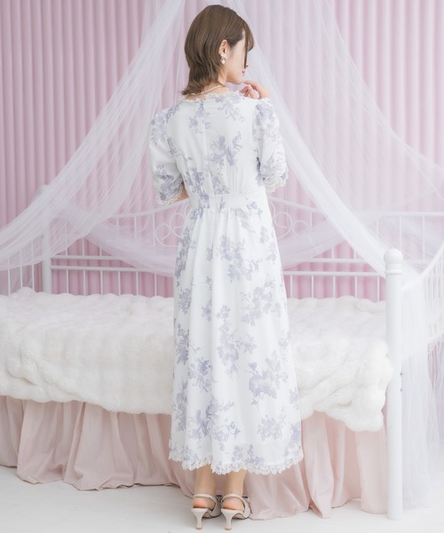 couture BY ROJITA(クチュールバイロジータ)の「ギャザーリボン花柄ワンピース(ワンピース・レディース・ブラック/ホワイト/ピンク・FREE)」の22枚目の写真