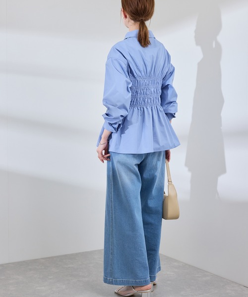 ROPE' PICNIC(ロペピクニック)の「【WEB限定】【emur/エミュール】シャーリングシャツ(シャツ/ブラウス・レディース・チャコールグレー/オフホワイト/サックスブルー・38)」の21枚目の写真