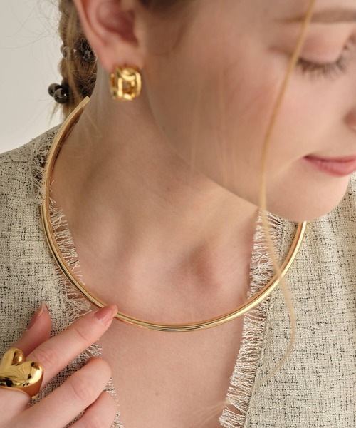 ANOH（アノー）の「メタルフープチョーカー（チョーカー・レディース・ゴールド/シルバー・FREE）」の10枚目の写真