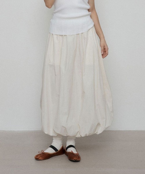 SallyLunn(サリーラン)の「ウエストゴムマキシスカート(スカート・レディース・ホワイト/ブラック/グレー・MEDIUM/LARGE)」の9枚目の写真