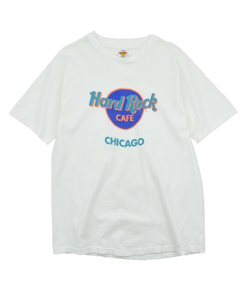 VINTAGE(ヴィンテージ)の「【ヴィンテージ古着】90’s HARD ROCK CAFE 企業ロゴ Tシャツ USA製(Tシャツ/カットソー・メンズ・ホワイト・X-LARGE)」の1枚目の写真