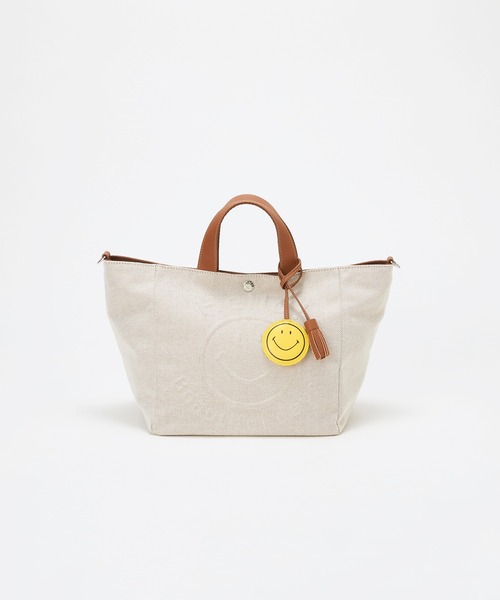 Breath TOPKAPI(ブレストプカピ)の「【Breath TOPKAPI】SMILE COLLETION エンボス スマイル 2way トートバッグ /スマイルチャーム付き(トートバッグ・レディース・ブラック/ベージュ・FREE)」の22枚目の写真