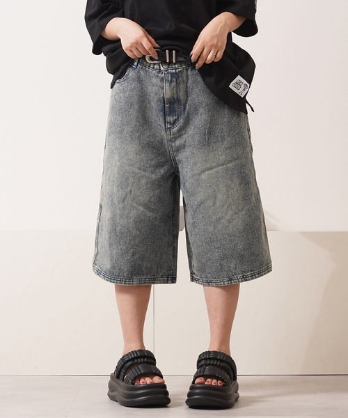 オーバーダイ デニムジョーツ / Overdyed Denim Jorts / ワイド デニム