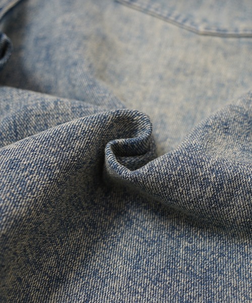 1111clothing(ワンフォークロージング)の「オーバーダイ デニムジョーツ / Overdyed Denim Jorts / ワイド デニム ショートパンツ(デニムパンツ・メンズ・ブラック/ブルー/ネイビー・L/M)」の17枚目の写真