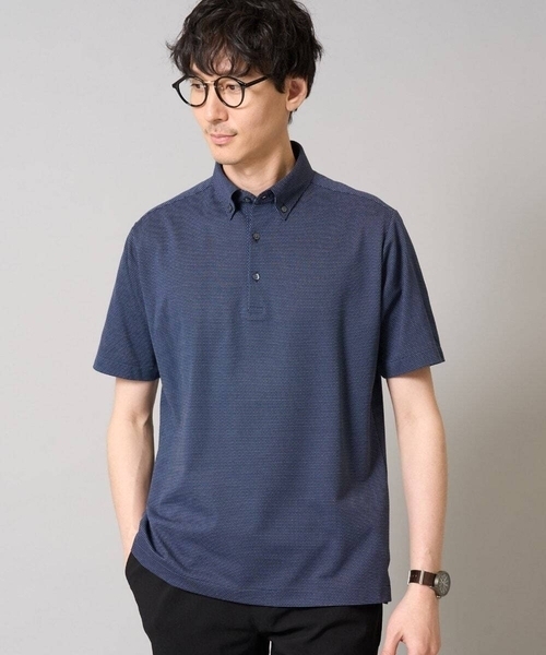 a.v.v（アーヴェヴェ）の「【吸水速乾/イージーケア】ALTIMAポロシャツ（ポロシャツ・メンズ・ブルーグレー/ネイビー系/ネイビー・46/44/50/48）」の3枚目の写真