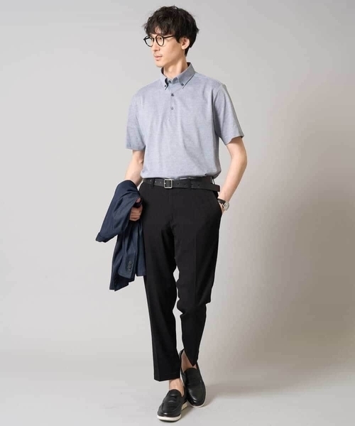 a.v.v（アーヴェヴェ）の「【吸水速乾/イージーケア】ALTIMAポロシャツ（ポロシャツ・メンズ・ブルーグレー/ネイビー系/ネイビー・46/44/50/48）」の5枚目の写真