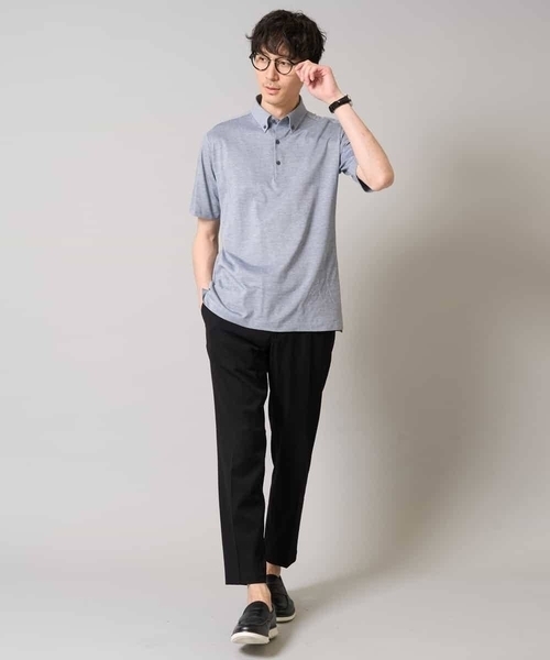 a.v.v（アーヴェヴェ）の「【吸水速乾/イージーケア】ALTIMAポロシャツ（ポロシャツ・メンズ・ブルーグレー/ネイビー系/ネイビー・46/44/50/48）」の7枚目の写真