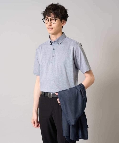 a.v.v（アーヴェヴェ）の「【吸水速乾/イージーケア】ALTIMAポロシャツ（ポロシャツ・メンズ・ブルーグレー/ネイビー系/ネイビー・46/44/50/48）」の22枚目の写真