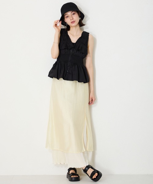 ORiental TRaffic(オリエンタルトラフィック)の「【Fit meサンダル】メタルパーツ厚底サンダル/51226(サンダル・レディース・ベージュ/ブラック・S/M/L/LL)」の8枚目の写真