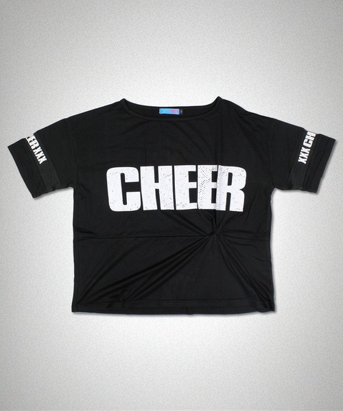 CHEER（チアー）の「袖メッシュ切り替えしぼりデザインゆったりトップス（Tシャツ/カットソー・レディース・ホワイト/ブラック・S/M）」の7枚目の写真