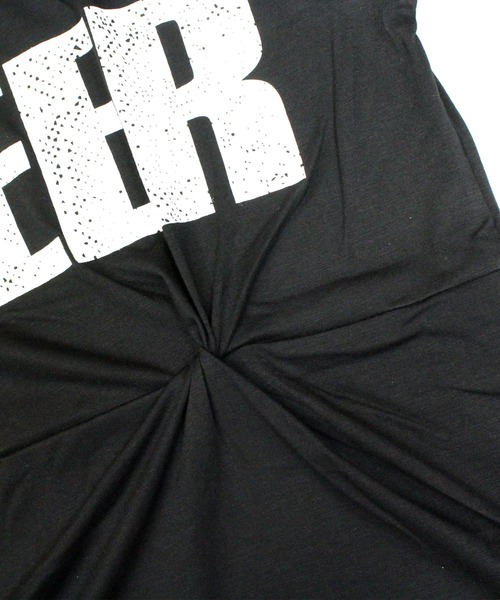 CHEER（チアー）の「袖メッシュ切り替えしぼりデザインゆったりトップス（Tシャツ/カットソー・レディース・ホワイト/ブラック・S/M）」の8枚目の写真