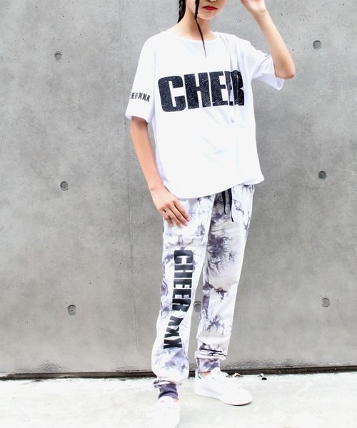 CHEER（チアー）の「袖メッシュ切り替えしぼりデザインゆったりトップス（Tシャツ/カットソー・レディース・ホワイト/ブラック・S/M）」の12枚目の写真