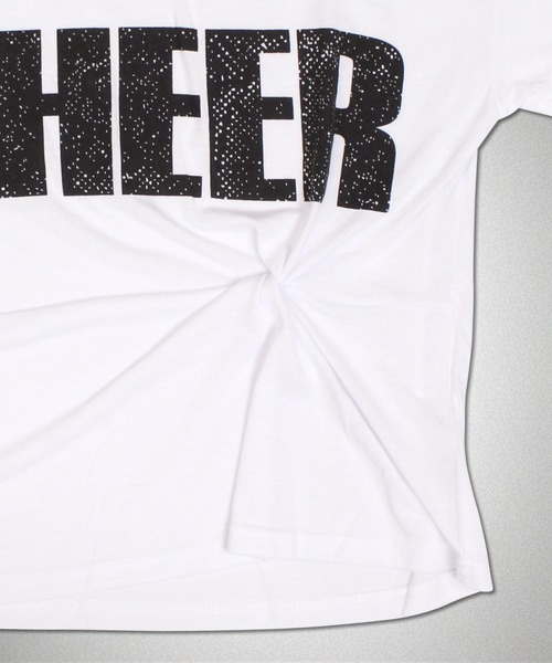 CHEER（チアー）の「袖メッシュ切り替えしぼりデザインゆったりトップス（Tシャツ/カットソー・レディース・ホワイト/ブラック・S/M）」の16枚目の写真