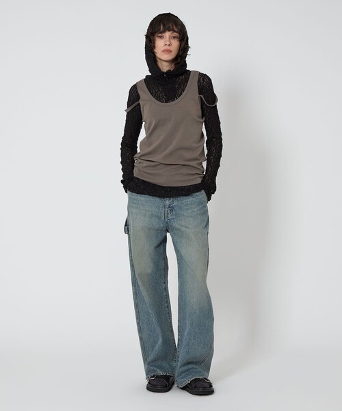トップス ASTRAET ASTRAET tシャツ 「ASTRAET」レース ロングスリーブカットソー