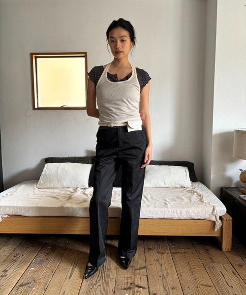 FUULLY STUDIO(フーリィーステューディオ)の「ミニドットヘンリートップス(Tシャツ/カットソー・レディース・グレー/チャコールグレー・FREE)」の17枚目の写真