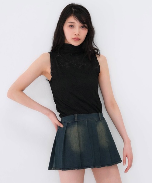 セール】【zozo限定】フラワー レース シアー ノースリーブ