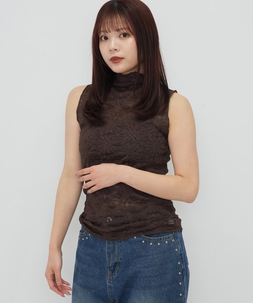 ノースリーブ レーストップス　新品未使用 楽天市場】【CityGirl】レーストップス ノースリーブ レース