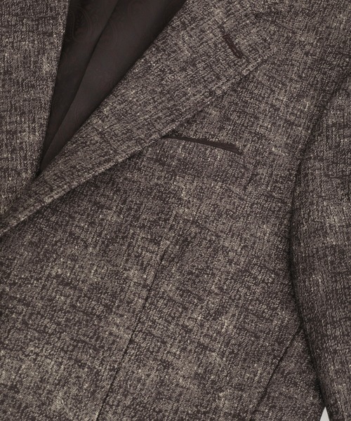 MEN'S BIGI(メンズビギ)の「【ACTIVE TAILOR/アクティブテイラー】ヒートパフォーマーツイード調プリントジャケット(テーラードジャケット・メンズ・ブラック/ネイビー/ブラウン・04/03/02/01)」の12枚目の写真