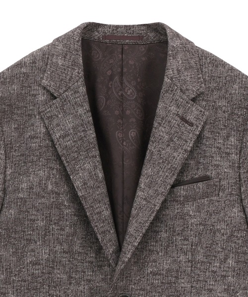 MEN'S BIGI(メンズビギ)の「【ACTIVE TAILOR/アクティブテイラー】ヒートパフォーマーツイード調プリントジャケット(テーラードジャケット・メンズ・ブラック/ネイビー/ブラウン・04/03/02/01)」の6枚目の写真