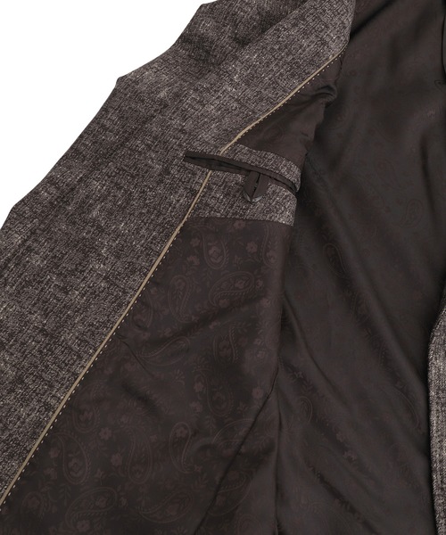 MEN'S BIGI(メンズビギ)の「【ACTIVE TAILOR/アクティブテイラー】ヒートパフォーマーツイード調プリントジャケット(テーラードジャケット・メンズ・ブラック/ネイビー/ブラウン・04/03/02/01)」の9枚目の写真