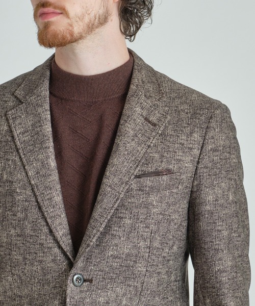 MEN'S BIGI(メンズビギ)の「【ACTIVE TAILOR/アクティブテイラー】ヒートパフォーマーツイード調プリントジャケット(テーラードジャケット・メンズ・ブラック/ネイビー/ブラウン・04/03/02/01)」の15枚目の写真