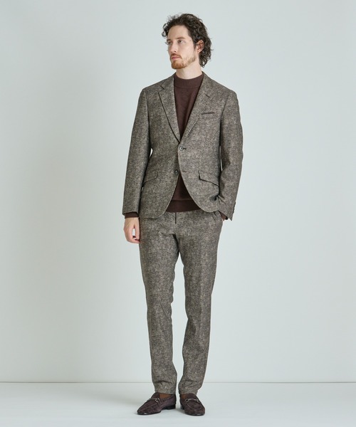 MEN'S BIGI(メンズビギ)の「【ACTIVE TAILOR/アクティブテイラー】ヒートパフォーマーツイード調プリントジャケット(テーラードジャケット・メンズ・ブラック/ネイビー/ブラウン・04/03/02/01)」の16枚目の写真