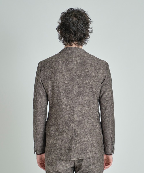 MEN'S BIGI(メンズビギ)の「【ACTIVE TAILOR/アクティブテイラー】ヒートパフォーマーツイード調プリントジャケット(テーラードジャケット・メンズ・ブラック/ネイビー/ブラウン・04/03/02/01)」の14枚目の写真