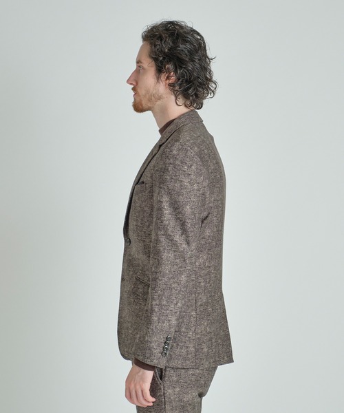 MEN'S BIGI(メンズビギ)の「【ACTIVE TAILOR/アクティブテイラー】ヒートパフォーマーツイード調プリントジャケット(テーラードジャケット・メンズ・ブラック/ネイビー/ブラウン・04/03/02/01)」の13枚目の写真