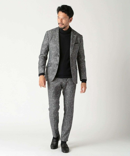 MEN'S BIGI(メンズビギ)の「【ACTIVE TAILOR/アクティブテイラー】ヒートパフォーマーツイード調プリントジャケット(テーラードジャケット・メンズ・ブラック/ネイビー/ブラウン・04/03/02/01)」の17枚目の写真