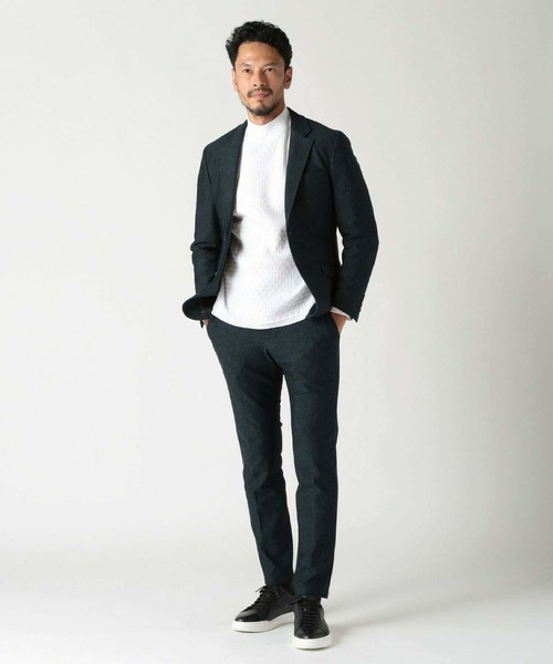 MEN'S BIGI(メンズビギ)の「【ACTIVE TAILOR/アクティブテイラー】ヒートパフォーマーツイード調プリントジャケット(テーラードジャケット・メンズ・ブラック/ネイビー/ブラウン・04/03/02/01)」の18枚目の写真