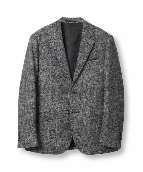 MEN'S BIGI(メンズビギ)の「【ACTIVE TAILOR/アクティブテイラー】ヒートパフォーマーツイード調プリントジャケット(テーラードジャケット・メンズ・ブラック/ネイビー/ブラウン・04/03/02/01)」の4枚目の写真
